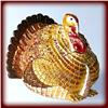 Image 1 : GOLD SWAROVSKI CRYSTAL JEWELRY TURKEY BOX TRINKET