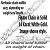 Image 1 : SOLID 14K GOLD 20 CHAIN 3G NECKLACE FIGARO GRAMS