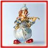 Image 1 : 24K GOLD & CRYSTALS CLOWN W/ VIOLIN KEEPSAKE BOX