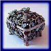 Image 1 : FILIGREE HUMMINGBIRD SWAROVSKI CRYSTALS BOX BLUE