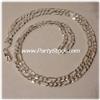 Image 1 : STERLING SILVER ITALIAN FIGARO CHAIN NECKLACE 26