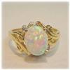 Image 1 : BIG OPAL RING 14K GOLD RING SIZE 7 SOLITAIRE