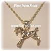 Image 1 : SOLID 3D HORSE PONY CHARM PENDANT NECKLACE