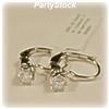 Image 2 : 1/2 CARAT .5 GENUINE DIAMOND EARRINGS 14K GOLD