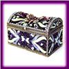 Image 1 : 24K GOLD BUTTERFLY CHEST SWAROVSKI CRYSTAL BOX