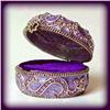 Image 1 : PURPLE TURKISH GOLD SWAROVSKI CRYSTAL JEWELRY BOX