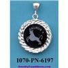 Image 1 : Solid Sterling Silver Onyx Taurus 18" Necklace