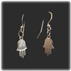 Image 2 : SOLID STERLING SILVER HAMSA EARRINGS DANGLE