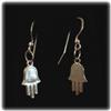 Image 3 : SOLID STERLING SILVER HAMSA EARRINGS DANGLE