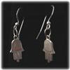 Image 4 : SOLID STERLING SILVER HAMSA EARRINGS DANGLE