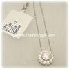 Image 1 : 14K WHITE GOLD H-I/I1-I2 DIAMOND PENDANT NECKLACE
