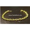 Image 1 : SOLID 14K GOLD GENUINE PERIDOT 7" TENNIS BRACELET