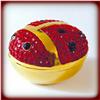 Image 1 : TINY LADYBUG GOLD SWAROVSKI CRYSTALS JEWELRY BOX