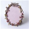 Image 1 : 24K GOLD SWAROVSKI CRYSTAL PHOTO FRAME 2.5 OVAL B