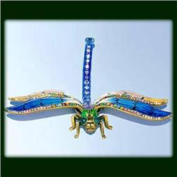 24K GOLD DECORATION SWAROVSKI CRYSTAL DRAGONFLY