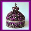 Image 1 : DOMED MOROCCAN GOLD SWAROVSKI CRYSTAL JEWELRY BOX