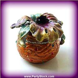 ORCHID JEWELRY BOX! 24K GOLD & SWAROVSKI CRYSTALS