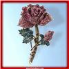 Image 1 : ROSE PIN BROOCH 24K GOLD SWAROVSKI CRYSTALS