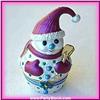 Image 1 : SNOWMAN RED 24K GOLD HOLIDAY CRYSTALS JEWELRY BOX