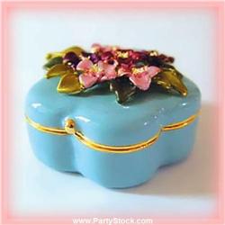 CAMELLIA 24K GOLD & SWAROVSKI CRYSTAL JEWELRY BOX