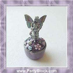 ANGEL  24K GOLD & SWAROVSKI CRYSTALS KEEPSAKE BOX