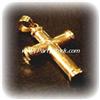 Image 1 : BIG! PUFFY 3D 14K GOLD CROSS PENDANT 1.2" INCH TALL CHARM