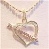Image 1 : NEW SOLID 14K GOLD HEART I LOVE YOU CHARM PENDANT