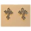 Image 2 : SOLID STERLING SILVER CROSS NECKLACE EARRING SET