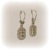 Image 2 : SOLID 14K WHITE GOLD FILIGREE DANGLE EARRINGS