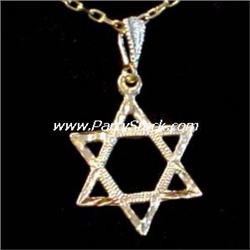 SOLID 14K GOLD STAR DAVID NECKLACE MOGAN