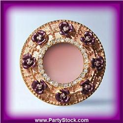 24K GOLD SWAROVSKI CRYSTAL PHOTO FRAME ROSES 1.5