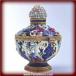 24K GOLD MOROCCAN BLUE BOX SWAROVSKI CRYSTAL