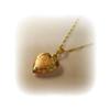 Image 2 : Large Heart Locket Solid 14K Gold 2 Tone 3g 1"