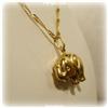 Image 3 : 3D ELEPHANT SOLID 14K YELLOW GOLD NECKLACE 18" 4G