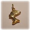 Image 2 : SOLID 14K GOLD NEFERTITI  PENDANT CHARM EGYPTIAN