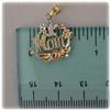 Image 3 : SOLID 14K Gold "#1 MOM" Pendant Charm Filigree 2G