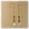 Image 1 : 5" Solid 14K Gold Chain Threader Drop Earrings