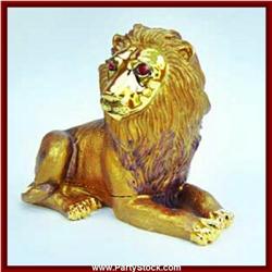LION KING! 24K GOLD SWAROVSKI CRYSTAL JEWELRY BOX