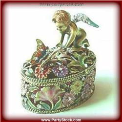 ANGEL BUTTERFLY 24K GOLD & SWAROVSKI CRYSTALS BOX