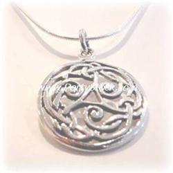 SOLID STERLING SILVER CELTIC PENDANT 18 NECKLACE