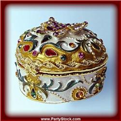 24K GOLD YELLOW BUTTERFLY BOX SWAROVSKI CRYSTAL J