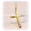 Image 1 : SOLID 14K GOLD CRUCIFIX CATHOLIC CHARM PENDANT