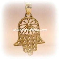 NEW! SOLID 14K GOLD CHARM PENDANT KABALLAH HAMSA