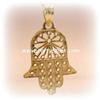 Image 1 : NEW! SOLID 14K GOLD CHARM PENDANT KABALLAH HAMSA