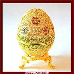 FABERGE  FLOWER EGG 24K GOLD & SWAROVSKI CRYSTALS