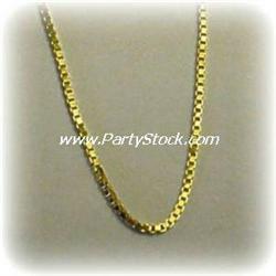 SOLID 14K Yellow GOLD Box  18 CHAIN NECKLACE