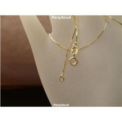 SOLID 14K GOLD 24" CHAIN 2G NECKLACE BOX YELLOW