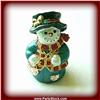 Image 1 : GOLD! SWAROVSKI CRYSTAL GREEN SNOWMAN JEWELRY BOX