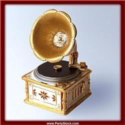 24K GOLD PHONOGRAPH RECORD PLAYER BOX