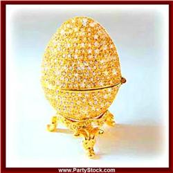 FABERGE GOLD EGG SWAROVSKI CRYSTALS BOX